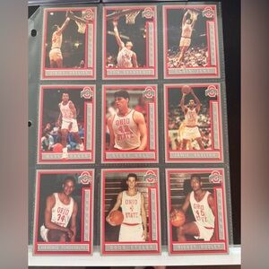 Vintage Ohio State Buckeyes Basketball Card Lot 9 Cards NCAA OSU Team Set 1990s